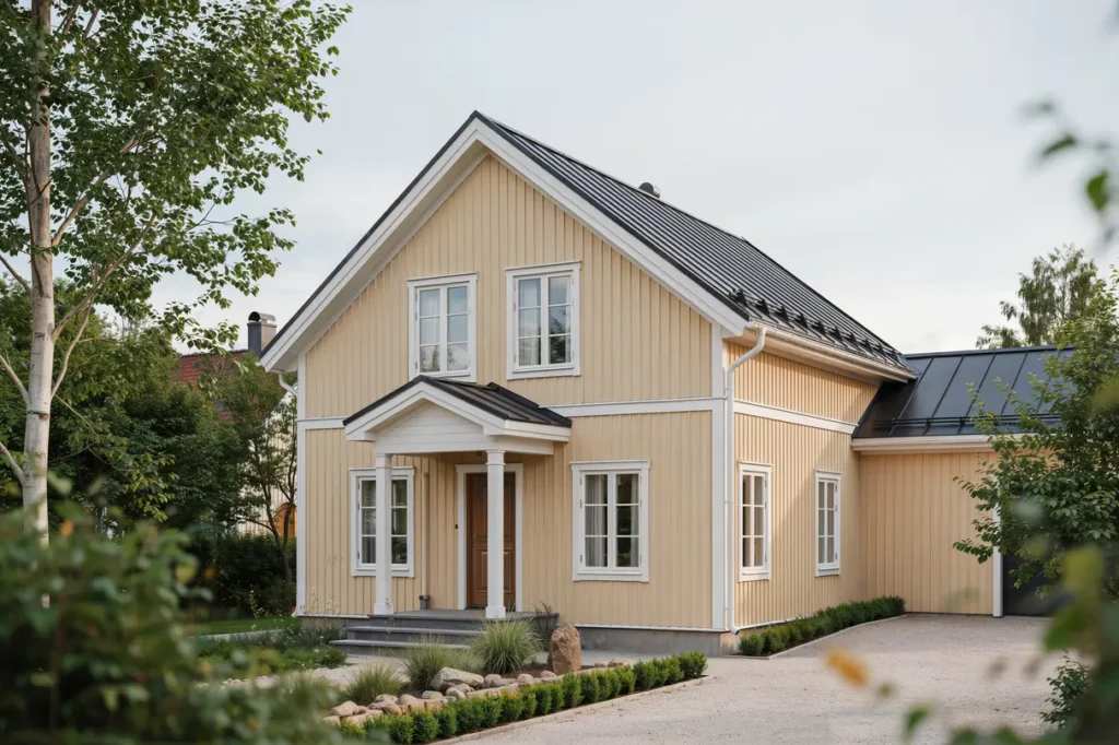 takfot och vindskivor m lades om p villa i r