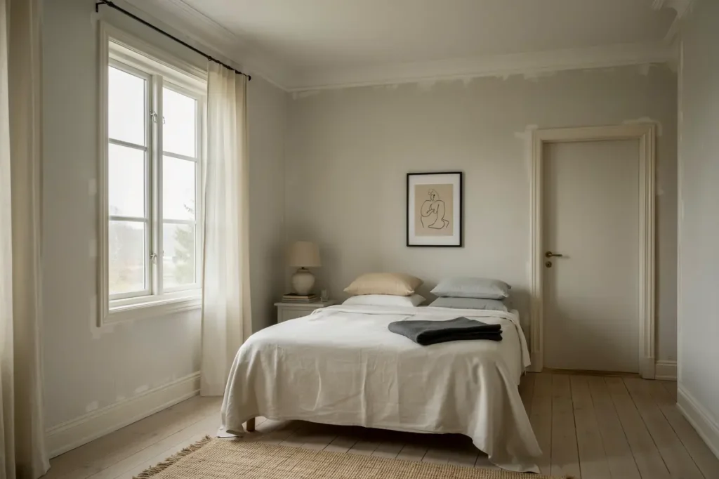 omm lning av sovrum och snickerier i villa i raml sa